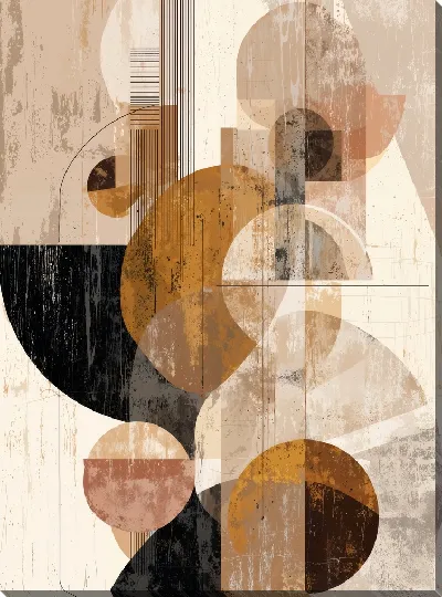 Картина маслом Бежевая абстракция №105