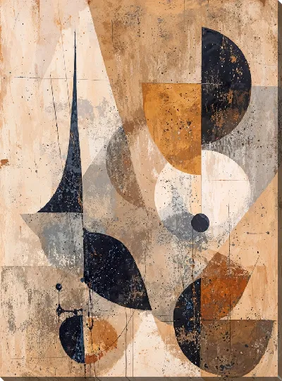 Картина маслом Бежевая абстракция №106