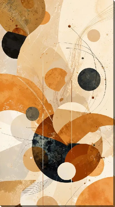 Картина маслом Бежевая абстракция №107