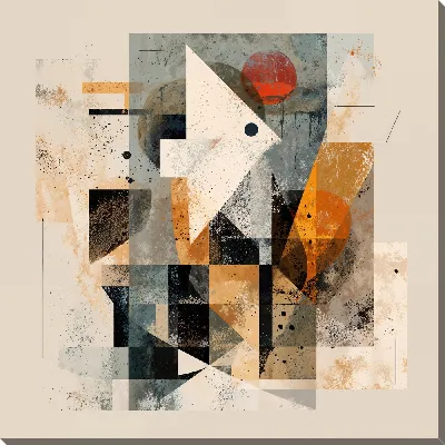 Картина маслом Бежевая абстракция №112