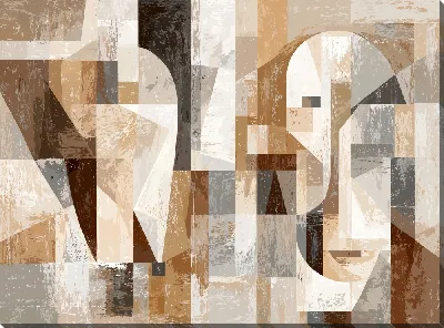 Картина маслом Бежевая абстракция №114