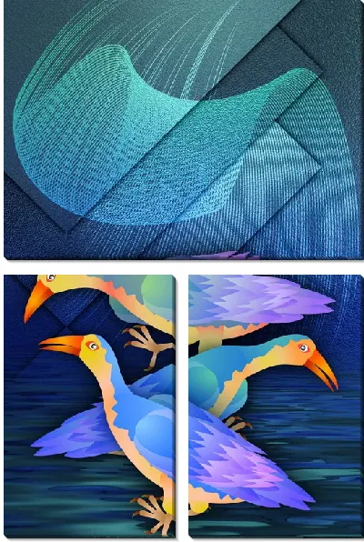 Модульная картина Птицы (Birds) №21