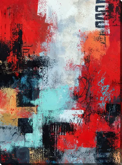 Картина маслом Красная абстракция №1