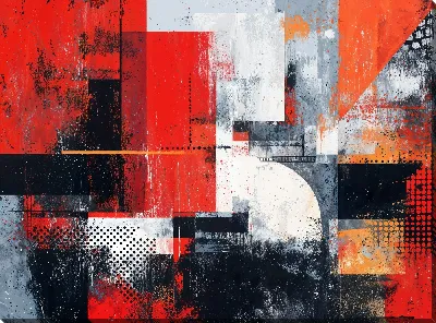 Картина маслом Красная абстракция №2