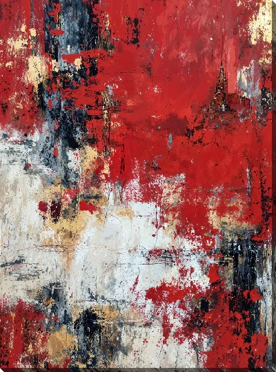 Картина маслом Красная абстракция №3