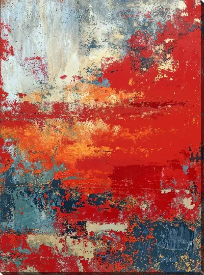 Картина маслом Красная абстракция №4