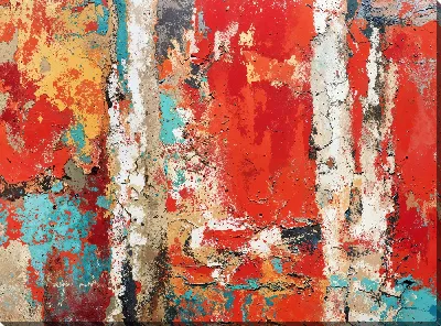 Картина маслом Красная абстракция №6