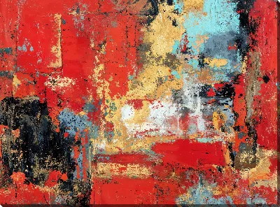 Картина маслом Красная абстракция №8