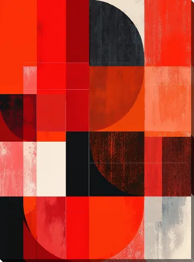 Картина маслом Красная абстракция №9