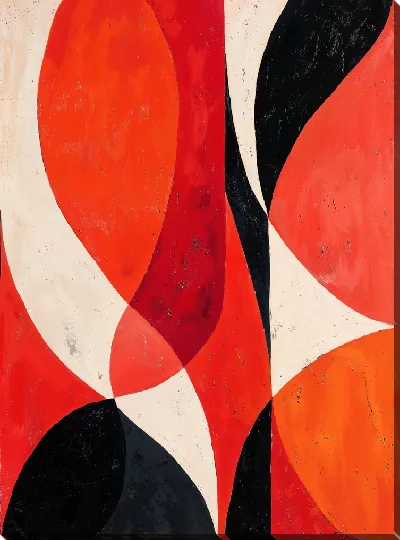 Картина маслом Красная абстракция №10