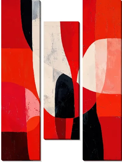 Модульная картина Красная абстракция №11
