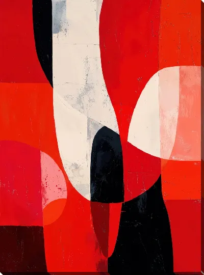 Картина маслом Красная абстракция №11