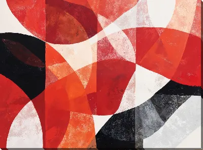 Картина маслом Красная абстракция №12