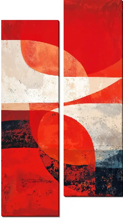 Модульная картина Красная абстракция №14