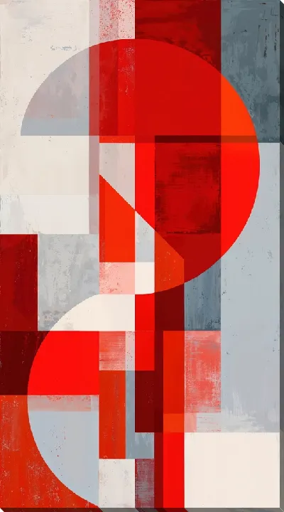 Картина маслом Красная абстракция №17