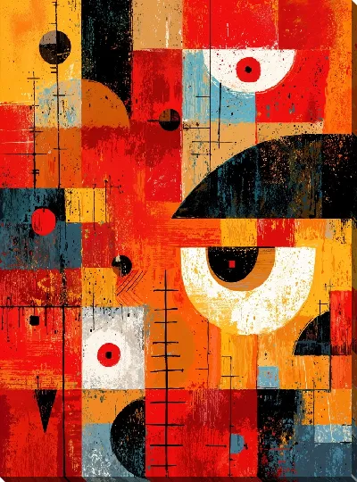 Картина маслом Красная абстракция №20