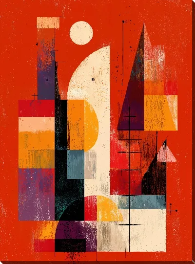 Картина маслом Красная абстракция №21