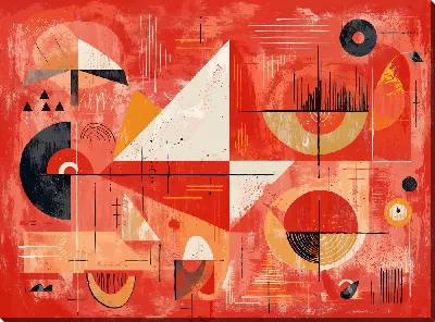 Картина маслом Красная абстракция №22