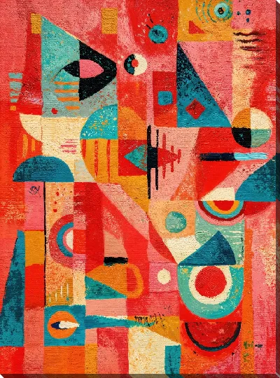 Картина маслом Красная абстракция №23