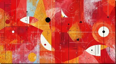 Картина маслом Красная абстракция №25