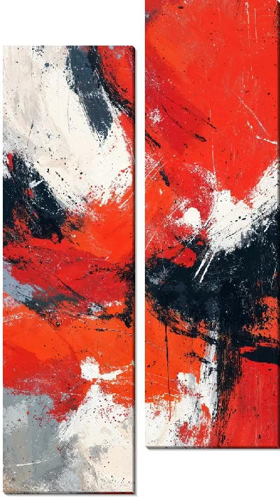 Модульная картина Красная абстракция №29