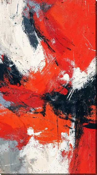 Картина маслом Красная абстракция №29