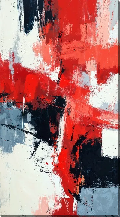Картина маслом Красная абстракция №30