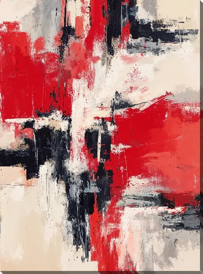 Картина маслом Красная абстракция №40