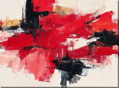 Картина маслом Красная абстракция №44