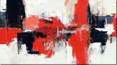 Картина маслом Красная абстракция №45