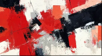 Картина маслом Красная абстракция №49