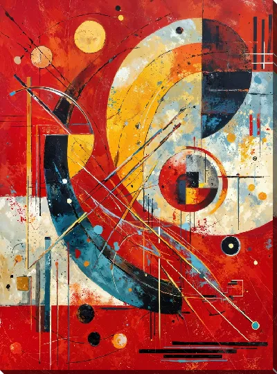 Картина маслом Красная абстракция №51