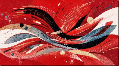 Картина маслом Красная абстракция №53