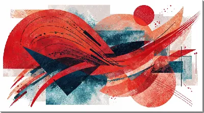 Картина маслом Красная абстракция №54