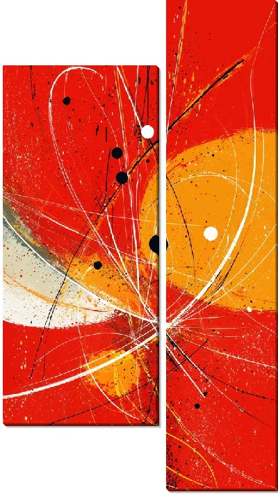 Модульная картина Красная абстракция №57