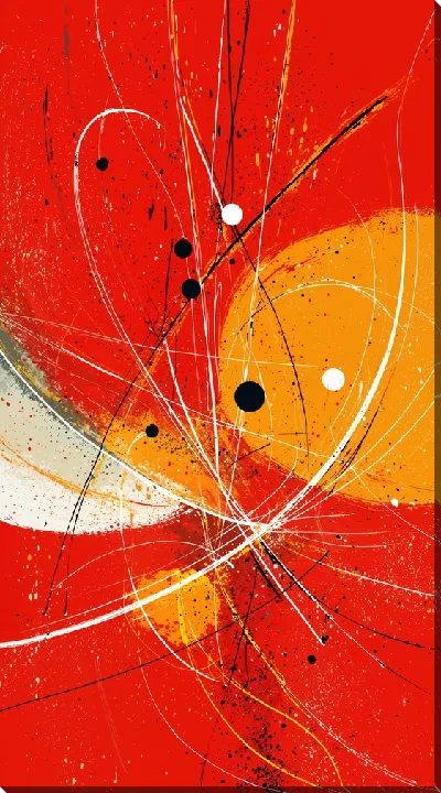 Картина маслом Красная абстракция №57