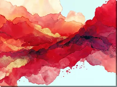 Картина маслом Красная абстракция №58