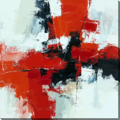 Картина маслом Красная абстракция №59