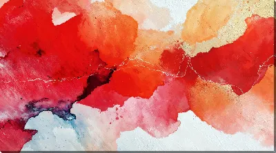 Картина маслом Красная абстракция №60