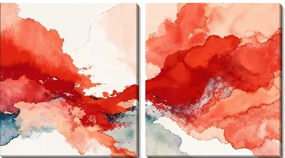 Модульная картина Красная абстракция №61