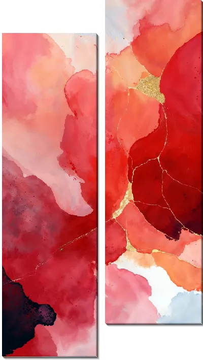 Модульная картина Красная абстракция №62