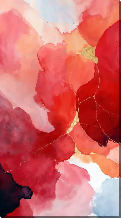 Картина маслом Красная абстракция №62