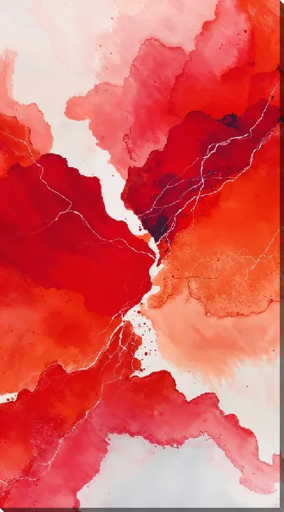 Картина маслом Красная абстракция №64