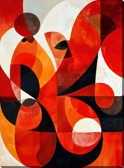 Картина маслом Красная абстракция №68