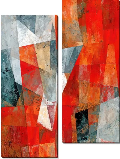 Модульная картина Красная абстракция №79