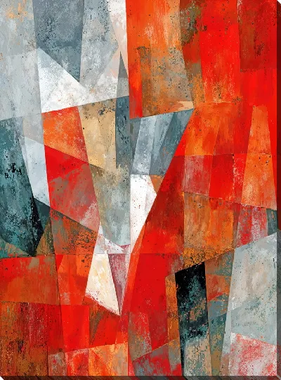 Картина маслом Красная абстракция №79