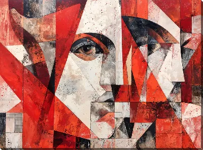 Картина маслом Красная абстракция №80