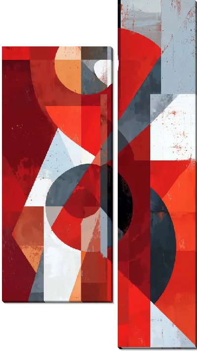 Модульная картина Красная абстракция №82