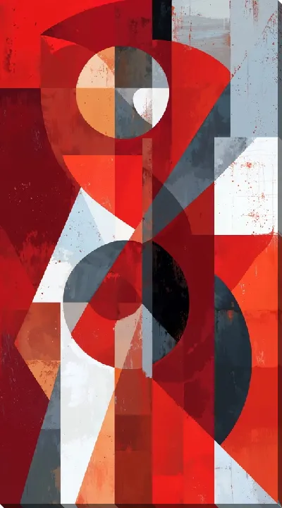Картина маслом Красная абстракция №82