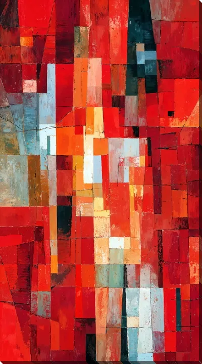 Картина маслом Красная абстракция №85